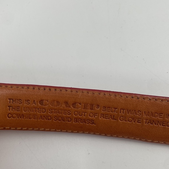 Sold❌❌❌Vintage Coach Red leather Belt - Picture 7 of 8